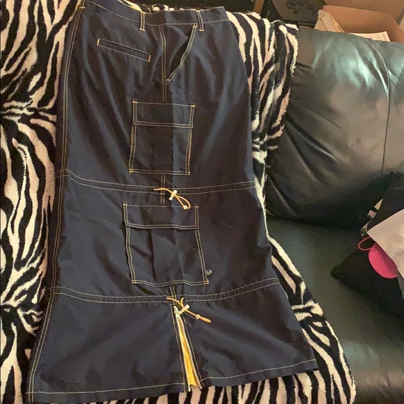 EDM Macgirl skirt rare multiple pockets navy/yellow - Picture 8 of 12